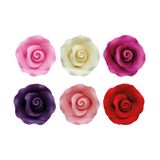 Cukrová dekorácia ruža - fialová 3cm