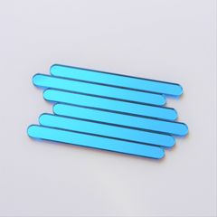 Akrylové paličky na nanuky 6ks - zrkadlová svetlo modrá