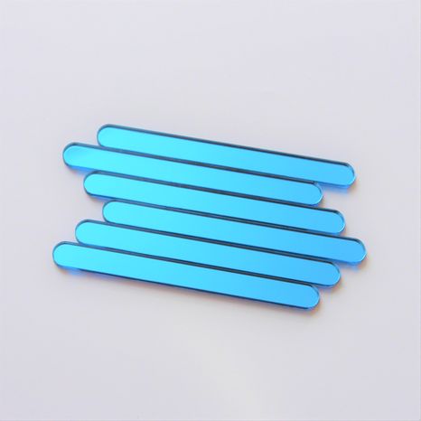 Akrylové paličky na nanuky 6ks - zrkadlová svetlo modrá