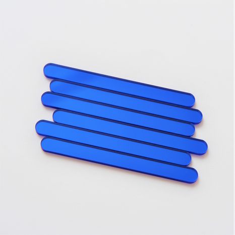 Akrylové paličky na nanuky 6ks - zrkadlová tmavo modrá