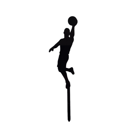 Akrylový zápich Basketbalista - čierny