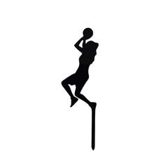 Akrylový zápich Basketbalistka - čierny