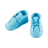 Cukrová dekorácia papučky - modré 9x4cm