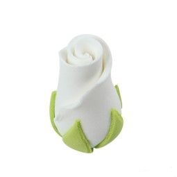 Cukrová dekorácia ruža - biela 2,5cm