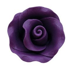 Cukrová dekorácia ruža - fialová 3cm