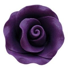 Cukrová dekorácia ruža - fialová 4,4 cm