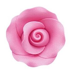 Cukrová dekorácia ruža - ružová 4,4 cm