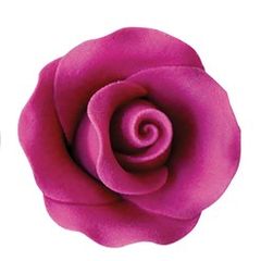 Cukrová dekorácia ruža - tmavoružová 3cm