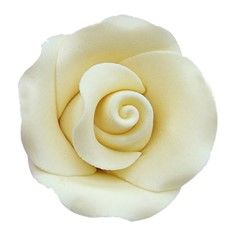 Cukrová dekorácia ruža - žltá 3cm