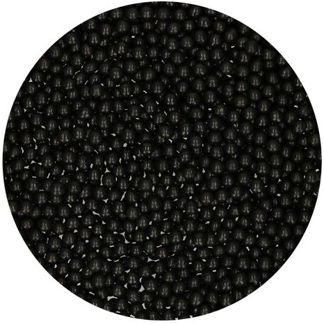 FunCakes posyp - sugar pearls medium shiny black 80g