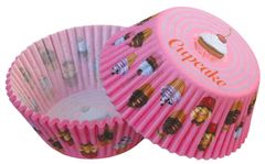 Košíčky na pečenie - ružové s cupcake 50 ks