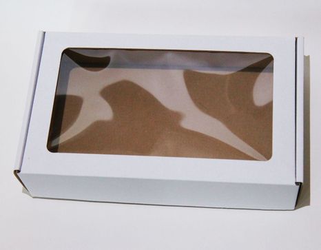 Krabica na pečivo s okienkom biela č.46  25x15x6cm