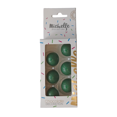 Michelle čokoládové 3D gule zelené 6ks