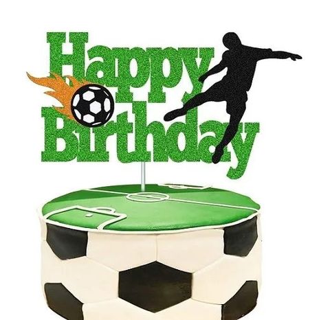 Papierový zápich Happy Birthday - futbal