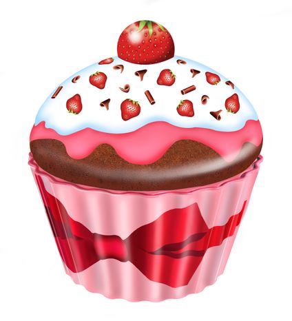 Style Box kovová dóza - cupcake s jahodou