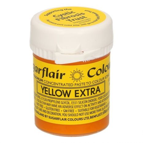 Sugarflair gélová farba - extra žltá 42g