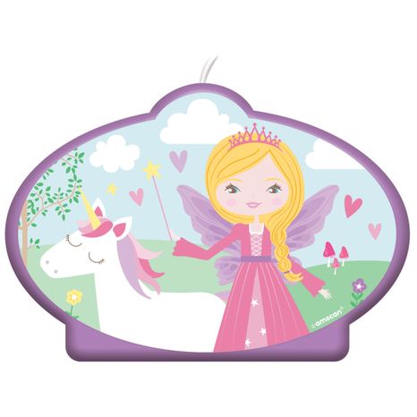 Sviečka - princezná s jednorožcom