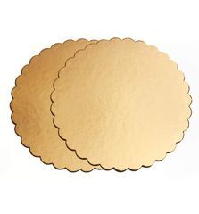 Tortový podnos okrúhly 320mm zlato/zlatý -  hrúbka 3mm