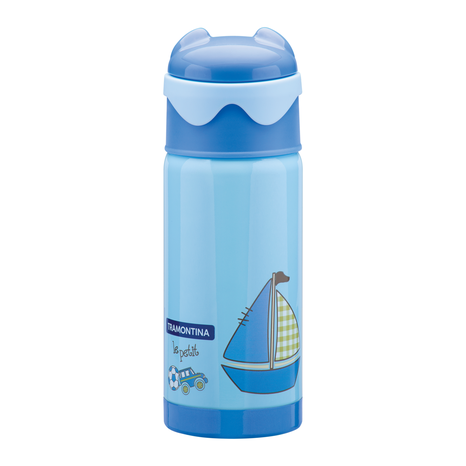 Tramontina detská termo fľaša modrá s loďkou 350ml