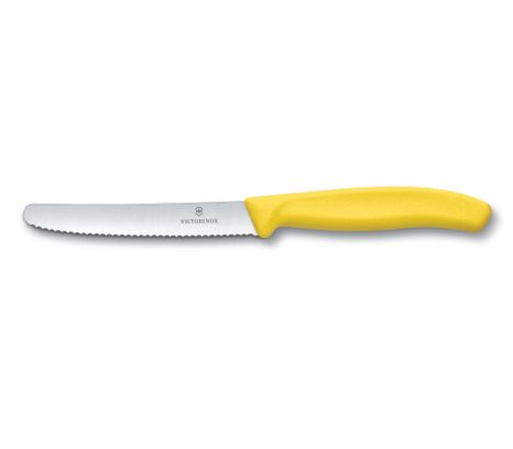 Victorinox - nôž  11cm žltý zúbkovaný