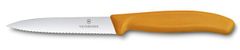 Victorinox - nôž na zeleninu 10cm oranžový, zúbkovaný