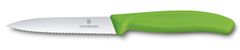 Victorinox - nôž na zeleninu 10cm zelený, zúbkovaný