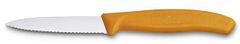 Victorinox - nôž na zeleninu 8cm oranžový, zúbkovaný