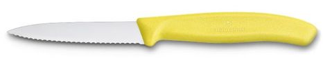 Victorinox - nôž na zeleninu 8cm žltý, zúbkovaný